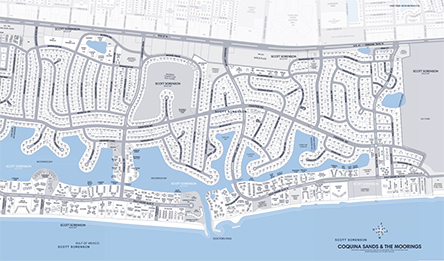 Map of The Moorings and Coquina Sands Naples FL